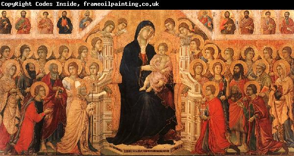 Duccio di Buoninsegna Madonna and Child Enthroned with Angels and Saints